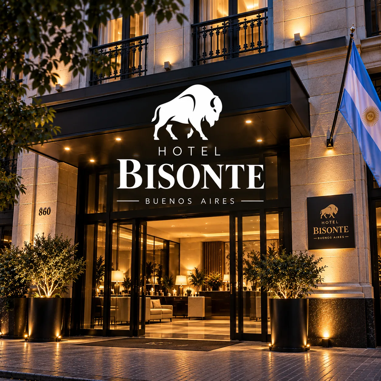 Fachada del Hotel Bisonte Buenos Aires